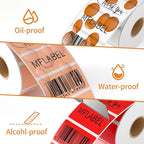 MFLABEL 2-1/4 x 1-1/4 Inch Direct Thermal Perforated Shipping Label, 2.25x1.25 inch Direct Thermal Labels for Barcodes Address，Perforated Shipping Labels (4 Rolls, 1000/Roll)