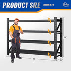 60" W Storage Shelves 5000lbs Garage Metal Shelving Heavy Duty Garage Shelves Adjustable Storage Shelves for Industrial, Factory, (60" W X 24" D X 70" H)