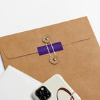 Purple Rectangle Stickers 2 x 1 Inch Color Coding Labels Vinyl Roll Self-Adhesive Waterproof Removable 500 PCS