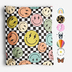 10x13 Poly Mailers – Smiles Checkerboard – Waterproof, Tear-Resistant Shipping Bags with Adhesive Seal – 25 Pack – Package Mint