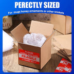 TaoBary 50 Set 4 x 4 x 4 Shipping Boxes for Small Business with Bubble Cushioning Wrap Fragile Packing Label Stickers Candle Small Mail Box Corrugated for Electronics Mug Gift Christmas