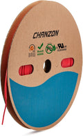 Chanzon 2:1 Ratio - 80Ft Roll - 1/24" (1mm) Heat Shrink Tubing 2:1(25M Total Length) Red Polyolefin Sleeving Wrap Shrinking 2 to 1 1pcs