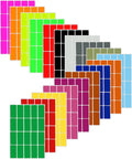 Royal Green Rectangular Color Coding Stickers 1.57inch x 0.75 inch Rectangle Label in 18 Assorted Colored Tags Labels for Kids(40mm x 19) 360 Pack