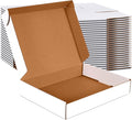 12x9x2 inch Small Shipping Boxes Set of 25, White Corrugated Cardboard Box Literature Mailer for Mailing Packing Moving and Storage