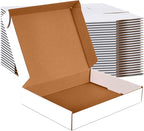 12x9x2 inch Small Shipping Boxes Set of 25, White Corrugated Cardboard Box Literature Mailer for Mailing Packing Moving and Storage