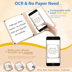 6 Sides Whiteboard Notebook Portable Whiteboard Dry Erase Notebook Portable Dry Erase Board Double Sided Folding Whiteboards White Board for Office Study Meeting(Khaki,A4: 9"×12”)