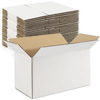 Golden State Art 11x6x6 Inches White Shipping Boxes 28 Pack, Corrugated Cardboard Box for Small Business Mailing Shipping and Storage