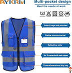 A-SAFETY High Visibility Reflective Safety Vest Customize Logo (XS-8XL)
