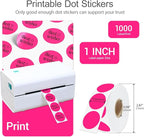 1 Inch Circle Dot Stickers 4000PCS Color Coding Thermal Labels Dots Writable Printable Small Round Stickers for Office, Classroom, Inventory, Garage, Organizing Storage, 4 Colors Mixed Color