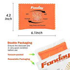 100g x 10 Packs Fonday Rechargeable Silica Gel Desiccant Packets Fast Reactivate Desiccant Bags Moisture Absorbers for Storage Bins, Suitcase, Safe, 3D Filaments, Electronics