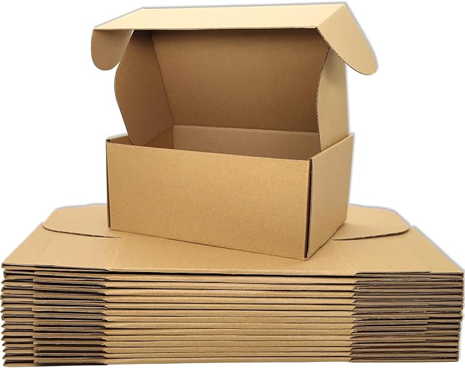 Small Brown Shipping Boxes for Small Business Pack of 25-9x6x4 inches Cardboard Corrugated Mailer Boxes for Shipping Packaging Craft Gifts Giving Products