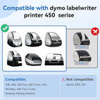 Label KINGDOM 30252 Label Replace for Dymo Label Writer 450 Labels Maker Refills, 1 1/8" x 3 1/2" Adhesive White Paper Address Labels for 450 Turbo, 4XL Printer (350 Stickers Per Roll, 1 Roll)