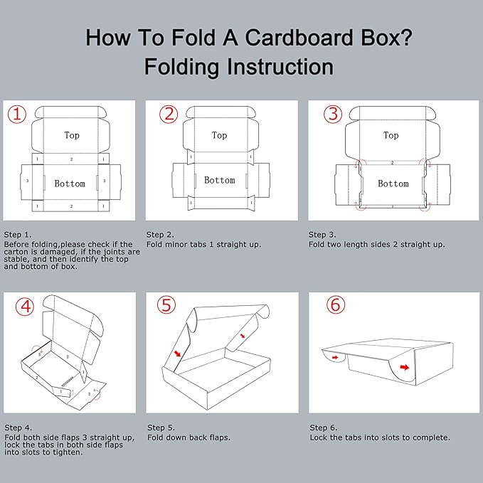 RLAVBL 6x4x3 Shipping Boxes Set of 50, White Small Corrugated Cardboard Box, Mailer Box
