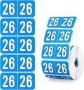 500 Pcs 2026 Year Stickers, Waterproof File Folder Labels, Self-Adhesive Rectangle Tabs for End Folders and Envelopes, Number Tabs, Office and Home Supplies (Blue)