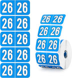 500 Pcs 2026 Year Stickers, Waterproof File Folder Labels, Self-Adhesive Rectangle Tabs for End Folders and Envelopes, Number Tabs, Office and Home Supplies (Blue)