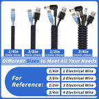 250FT Split Wire Loom Tubing, 1/2 Inch Wire Protector Tubing, Automotive Wire Flexible Conduit Cord Covers with 20 Cable Ties for Automotive Marine RV Agriculture Electrical Cable Protection