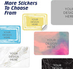 100 Custom Vinyl Stickers - Upload Your own Image, Text, Design, Logo - Personalized Logo Labels for Handmade, Packaging, Bottle, Jars, Candle, Brand Stickers (Lemon Swirls, 5x3)