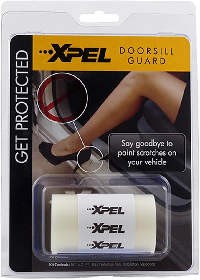 XPEL Clear Universal Door Sill Guard - 60" x 2.75" - Ultimate Protection for Car or Truck Door Sills against High Traffic and Damage, Easy to Install Interior Protection Film Kit