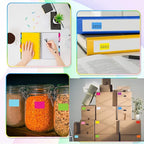 Tallew 2800Pieces 10 Color Coding Labels Rectangle Colored Stickers Assorted Removable Stickers for Classrooms Offices Labeling Marking(0.5" X 0.75")