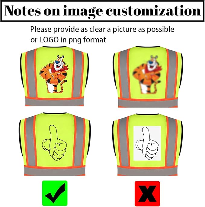 Safety Vest Reflective High Visibility with 5 Pockets ＆Zipper Class 2 Adult Unisex Construction Security Workwear