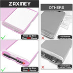 Plastic Clipboard with Storage, 8.5 x 11 Storage Organization Box Side-Opening, Heavy Duty Clip Board with Pen Holder and Paper Folder for Nurses, Teachers, Office & School Supply, Dark Pink