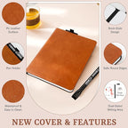 A5 Portable White Board Dry Erase Notebook, PU Leather Shell Double Sided Folding Whiteboards with 3 Pens, 8.4" x 6" Mini Dry Erase Board for Study, Meeting, Planning,doodling,Gift for Child