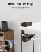 Dual Layer Desk Clamp Power Strip with 13 AC Outlets 8 USB (4 USB C), Fit 2.75" Tabletop, Desktop Edge Mounted Surge Protector (1700J),10 Ft Extension Cord, Desk Outlet for Office Home, Black