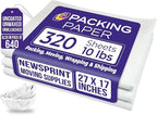 Purple Papers White Bulk Packing Paper | 320 sheets | 27" x 17" | 10 lb | Sheets for Moving - Newsprint Paper - Must Have in Your Moving Supplies | Newsprint Papers | Packaging Paper
