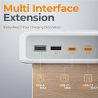 TESSAN Surge Protector Power Strip, 5 Ft Extension Cord Flat Wall Plug with 4 USB (2 USB C) 8 Outlets, 2100J Dual Surge Protection, 20W Multiple Charging Station for Home, Office, College, Dorm Room