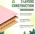 12"x9"x4" Shipping Boxes Set of 5, Pink Corrugated Cardboard Box Literature Mailer