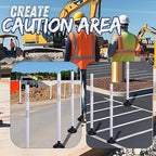 BESEA 8 Pack 36 Inch Traffic Delineator Posts with Reflective Collars White Road Cones,White Durable Flexible Safety Cones for Construction, Parking Lot, and Roadway Use