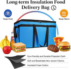 Bodaon Large 2-Pack Insulated Food Delivery Bag, XXXL Bags, Rideshare Delivery Bag, Grocery Shopping and Catering, Cold/Hot Styrofoam Carrier for Travel/Car, Warmer/Frozen