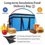 Bodaon Large 3-Pack Insulated Food Delivery Bag, XXXL Pizza Cooler Bags, Rideshare Delivery Bag, Thermal Cold/Hot Styrofoam Carrier for Travel/Shopping/Catering/Car, Warmer/Frozen