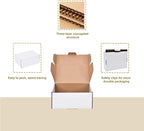 12x9x4 Inches Shipping Boxes Set of 20,White Corrugated Cardboard Box Literature Mailer for Small Business, Literature Mailer Box Packaging Supplies