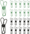 PATIKIL 50Pcs Paper Office Binder Clips, 1.26" Small Metal Wire Hollow Out Paper Clamps Long Tail Binder Clips for Photo Clothes Hanging Office Home Kitchen Food Package, Black/Green
