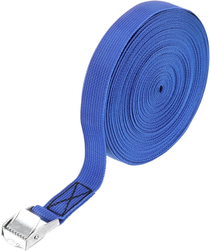 PATIKIL Lashing Straps 1" x 39 Ft, Tie Down Strap Cam Buckle Adjustable Ratchet Straps 551 lbs for Cargo Trucks Motorcycle Luggage, Blue