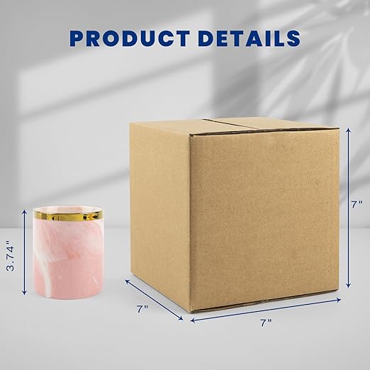 Golden State Art, 7x7x7 Inches Brown Shipping Boxes 28 Pack, Corrugated Cardboard Box for Small Business Mailing, Shipping, Packaging