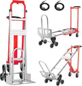 Convertible Hand Truck -1,000 lb Heavy-Duty Aluminum & Steel Dolly, 3-in-1 Mode with Stair-Climbing Wheels & 5" Swivel Casters for Warehouse, Moving, Delivery