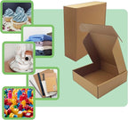 10x10x3 inch Shipping Boxes，Bulk 20 Pack，Brown Corrugated Mailers Cardboard Literature Mailer Box for Packaging Business, Mailing,Moving and Storage，Small Gift Boxes for Wrapping Mailing Present