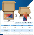 Famagic Small Packing Boxes - 25 Pack 9x6x2 Inches White Shipping Boxes, Corrugated Cardboard Mailer Boxes for Small Business, Mailing Boxes for Packaging, Bulk