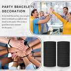 Liliful 100 Pcs Silicone Rubber Wristbands Rubber Wristband Bracelet Bands for Silicone Wristbands for Women Men(Black)