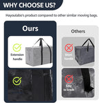 Moving Bags Heavy Duty Extra Large, Moving Boxes, Moving Supplies Essentials, Blue Storage Bins with Lids, Plastic Packing Totes, Storage Bags for Clothes with Handles & Zippers Black, 4 Pack