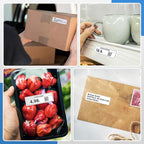 Suminey - Compatible Address Labels Replacement for Brother DK-1201 (1.1 in x 3.5 in), Use with Brother QL Label Printers [10 Rolls/4000 Labels + 1 Frame]
