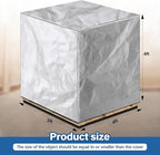 48" x 60" x 48" Heavy Duty Pallet Covers Outdoor PE Waterproof Pallet Cover Silver Tarp Waterproof for Construction Outdoor Storage(1 Pcs)