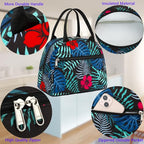 FlowFly Insulated Lunch Cooler Bag - Tote Bag Organizer for Women/Men, Leaf