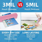 Uinkit 120Pack Thermal Laminating Pouches 3mil Laminating Sheets 4.3x6.3 inches for Sealed 4x6 Photo Card Documents, Glossy Clear Laminator Pouch Rounded Corner