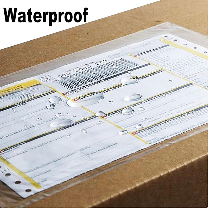 100 Pcs-7.5x5.5 Packing List Mailing Envelopes Shipping Envelopes Packing List Clear Adhesive Shipping label sleeves Shipping Supplies for Small Businesses