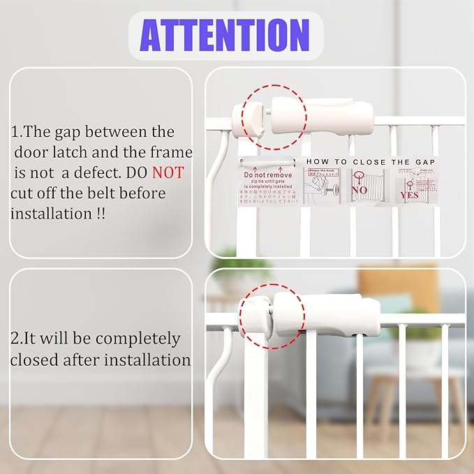 Extra Wide 67-71.5 Inch Baby Gates for Stairs, Doorways - No Drilling, Pressure Mounted Pet Gates for Kids and Dogs