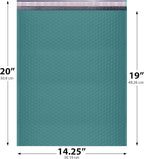 Green Extra Large Poly Bubble Mailers 14.25x20 inch #7 | Self Seal Large Padded Envelopes | Air Cushioned Bubble Mailer | Usable Size 14.25x19 Lightweight Mailing Shipping Bags| 50 Pack Bulk