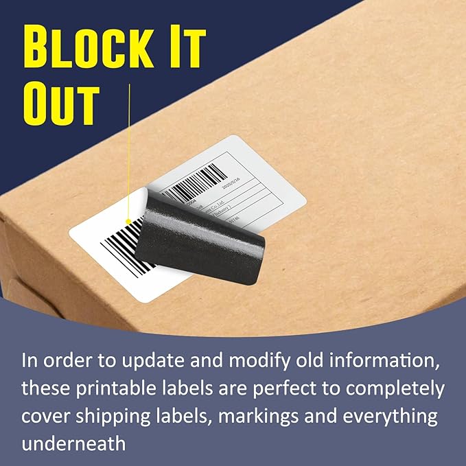 L LIKED 2" x 1" Direct Thermal Labels, Permanent Adhesive Barcode Adress Labels & Compatible with Rollo, Zebra and Other Desktop Printers (1 Roll, 1300 Labels)
